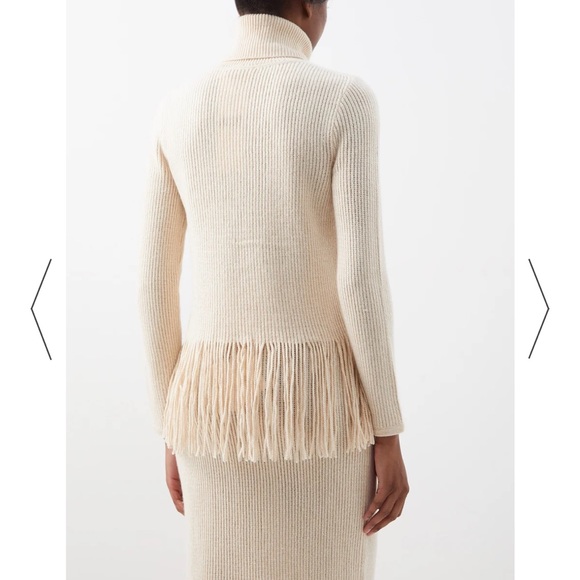 ZIMMERMANN Kaleidoscope fringed sweater in Cream, Size: (AU 1) - Picture 4 of 6